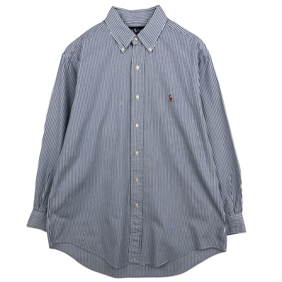 古着 ラルフローレン Ralph Lauren YARMOUTH 長袖 ボタンダウンストライプシャツ メンズM相当/eaa631284