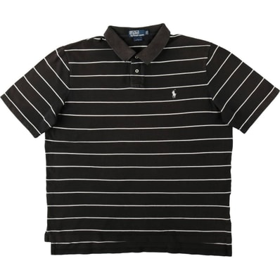 古着 ラルフローレン Ralph Lauren POLO by Ralph Lauren CUSTOM FIT 半袖 ボーダー ポロシャツ メンズXXL相当/eaa657677