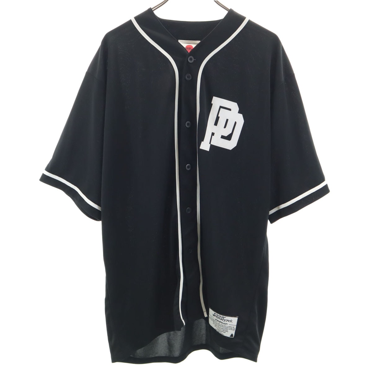 美品 PUNK DRUNKERS パンクドランカーズ 半袖 ベースボール シャツ XXL ブラック ビックサイズ