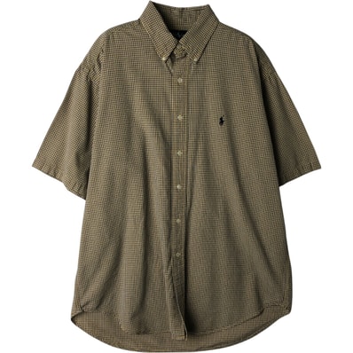 古着 ラルフローレン Ralph Lauren BLAIRE 半袖 ボタンダウン チェックシャツ メンズL相当/eaa477608
