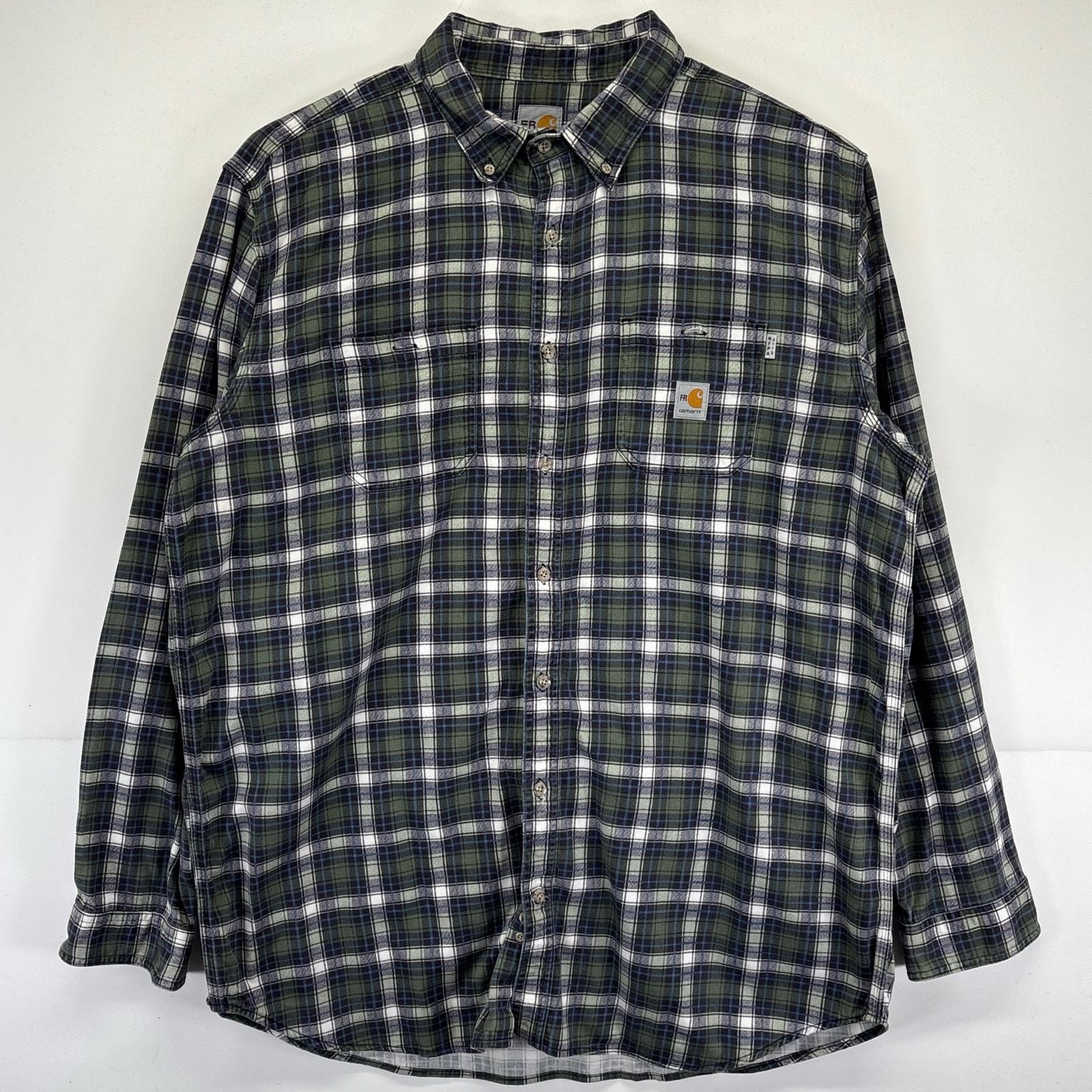 古着 カーハート Carhartt 長袖シャツ チェック柄 大きいサイズ ワンポイントロゴ 2XL マルチカラー メンズ