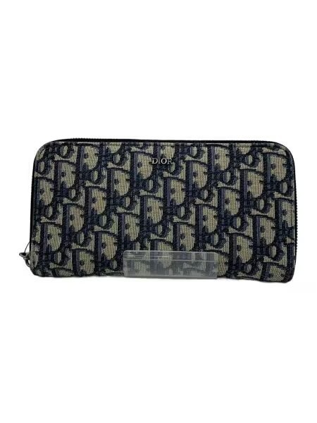 Dior Long Zip Wallet Dior Oblique Jacquard "Beige"