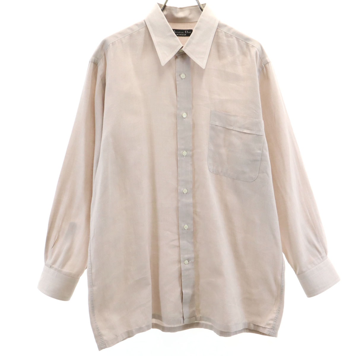 Christian Dior MONSIEUR クリスチャンディオール ムッシュ 90s オールド 長袖 シャツ グレージュ