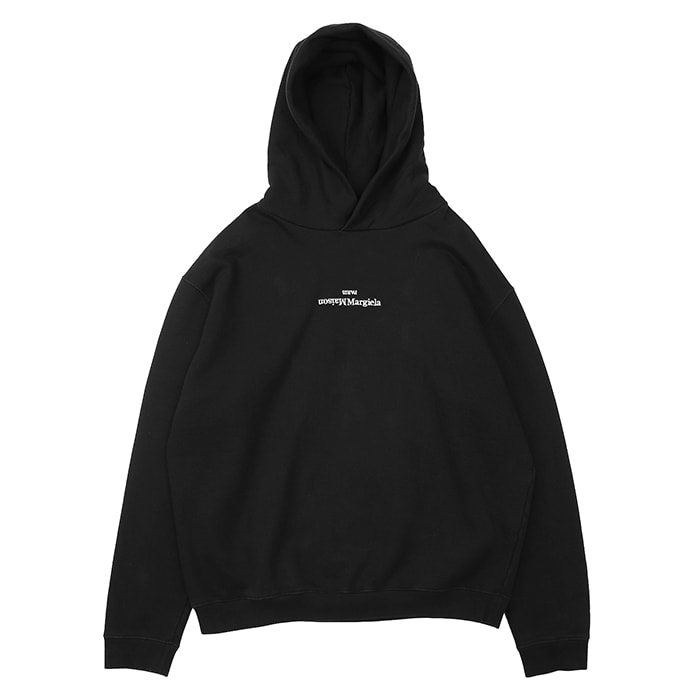 SALE【美品】Maison Margiela メゾンマルジェラ スウェット サイズ 48 メンズ ロゴ コットン100% トレーナー プルオーバー トップス ブラック 黒 イタリア製