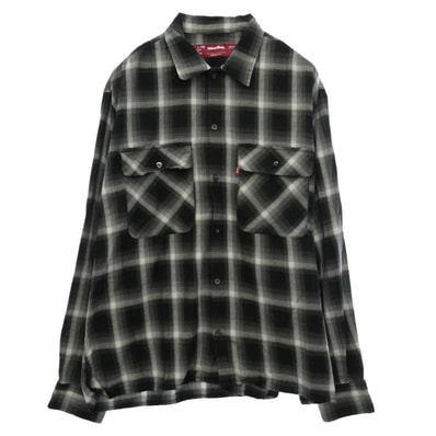 HideandSeek ハイドアンドシーク 25SS HS-010525 Check L/S Shirt チェック 長袖 シャツ ブラック系 L【中古】