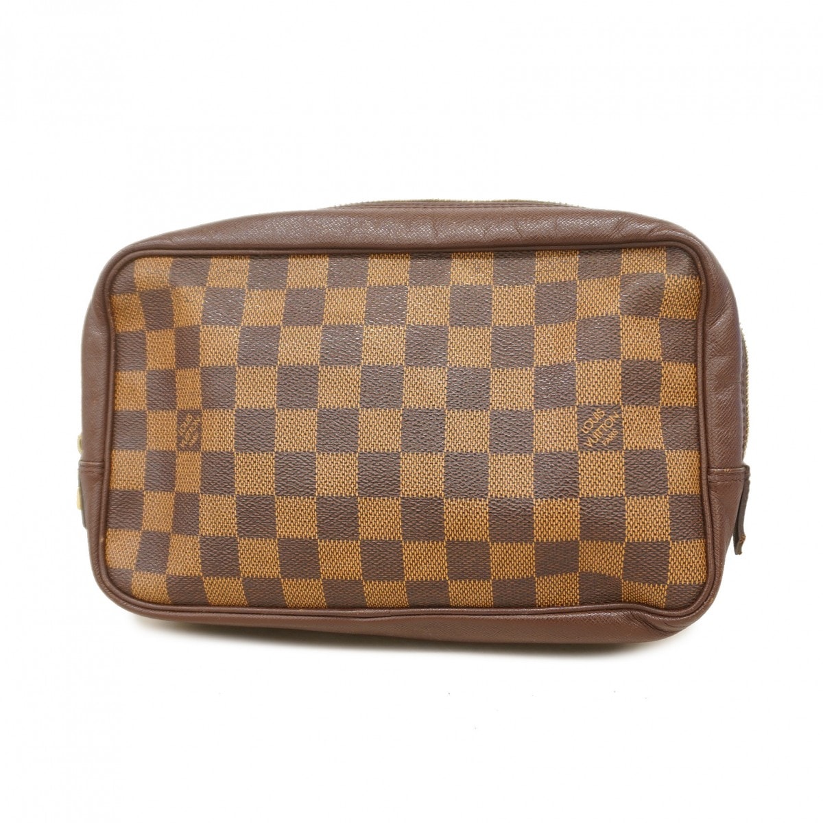 ★SALE【6db1139】ルイヴィトン ポーチ ダミエ トゥルーストワレット N47623 エベヌ【中古】レディース