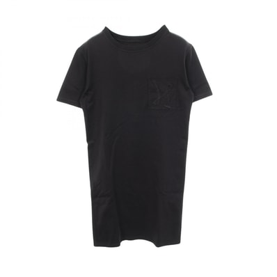 エルメス HERMES シェーヌダンクル 刺繍 ワンピース 衣料品 トップス コットン レディース ブラック系 【中古】