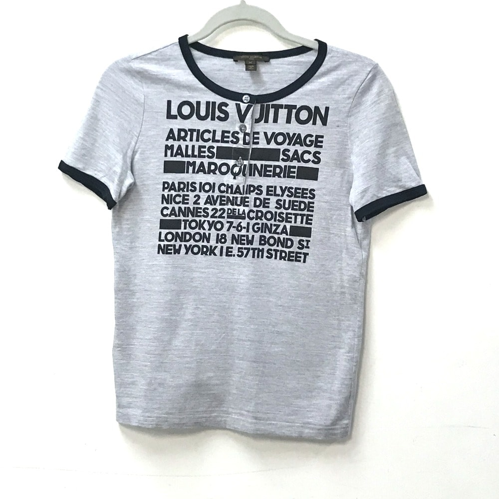 ルイヴィトン LOUIS VUITTON ロゴ アパレル トップス 半袖Tシャツ コットン グレー