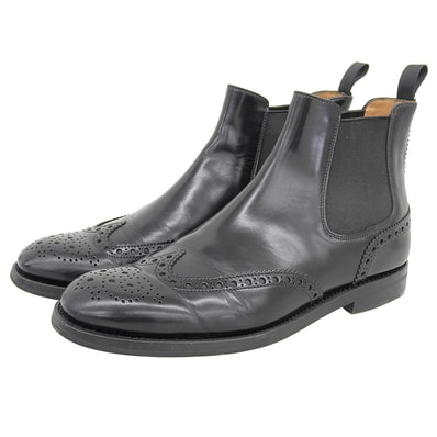 チャーチ KETSBY サイドゴアタイプ ウィングチップ ショートブーツ シューズ レディース 黒 ブラック 36 1/2 36 1/2