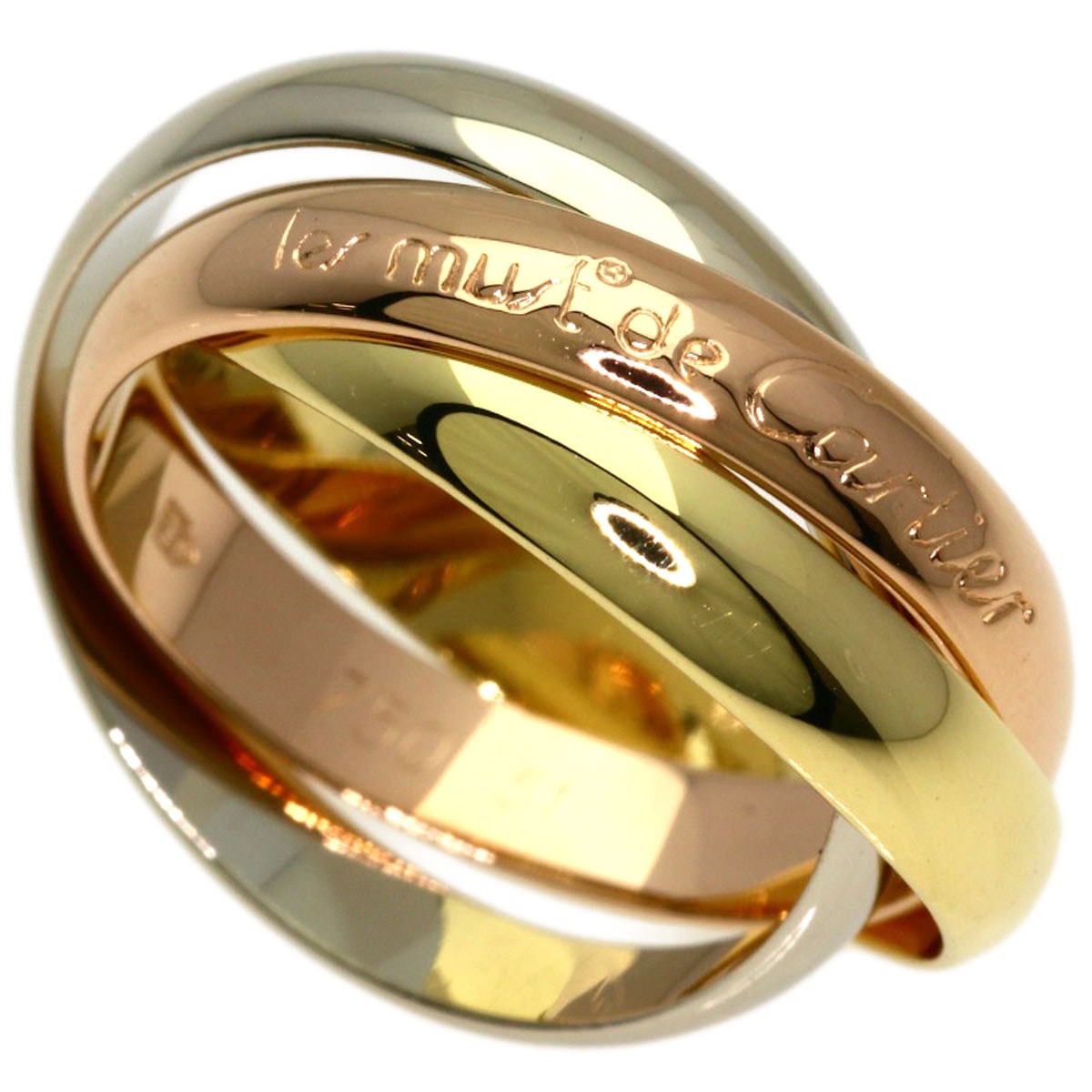 CARTIER カルティエ トリニティ #51 リング・指輪 K18YG K18WG K18PG レディース [中古]