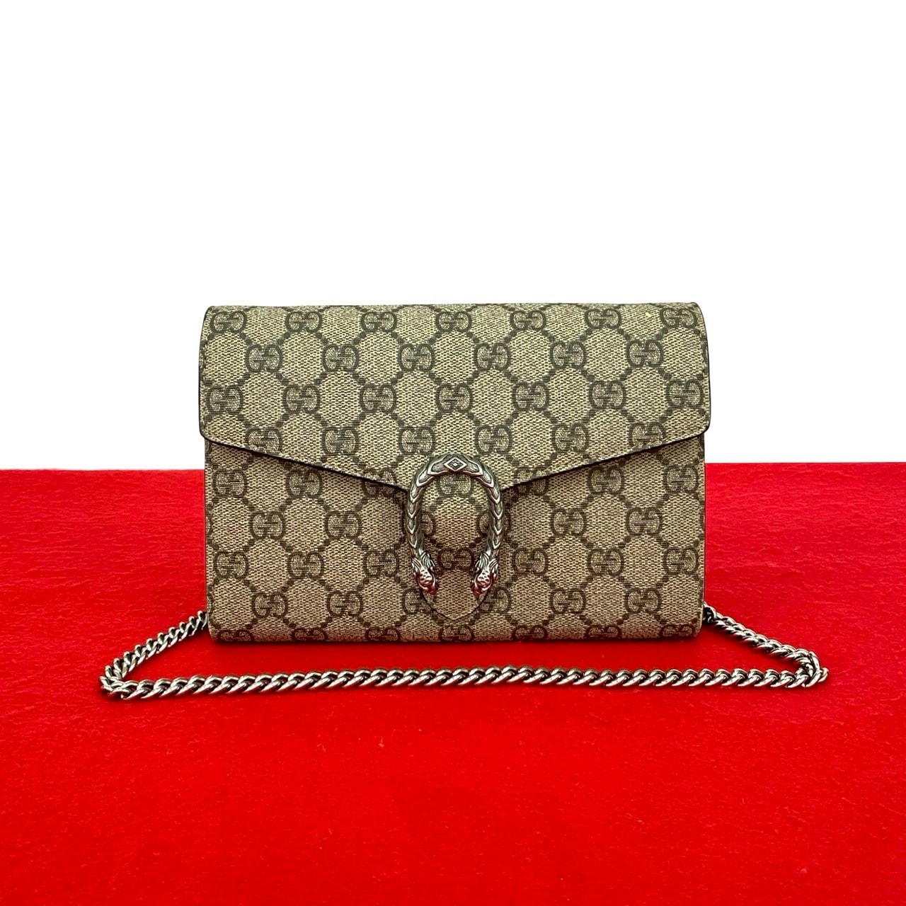 GUCCI グッチ ディオニュソス GGスプリーム レザー PVC ショルダーバッグ ブラウン
97530