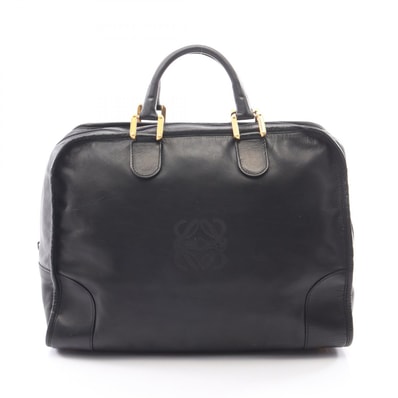 ロエベ LOEWE アマソナ40 ハンドバッグ バッグ レザー レディース ブラック系 【中古】