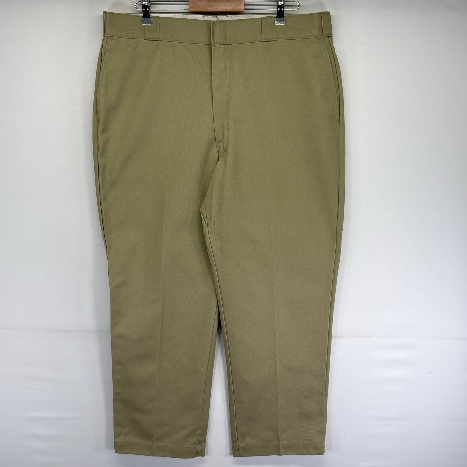 古着 80's/80年代 ヴィンテージ ディッキーズ Dickies USA製 パンツ スラックス ジッパーフライ チビタグ w42 L30  ベージュ系 メンズ