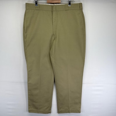 古着 80's/80年代 ヴィンテージ ディッキーズ Dickies USA製 パンツ スラックス ジッパーフライ チビタグ w42 L30 ベージュ系 メンズ