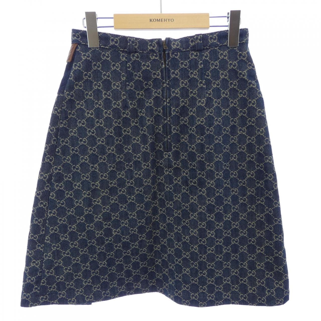 グッチ GUCCI ウォッシュド オーガニックデニムスカート 651415 XDBLL スカート