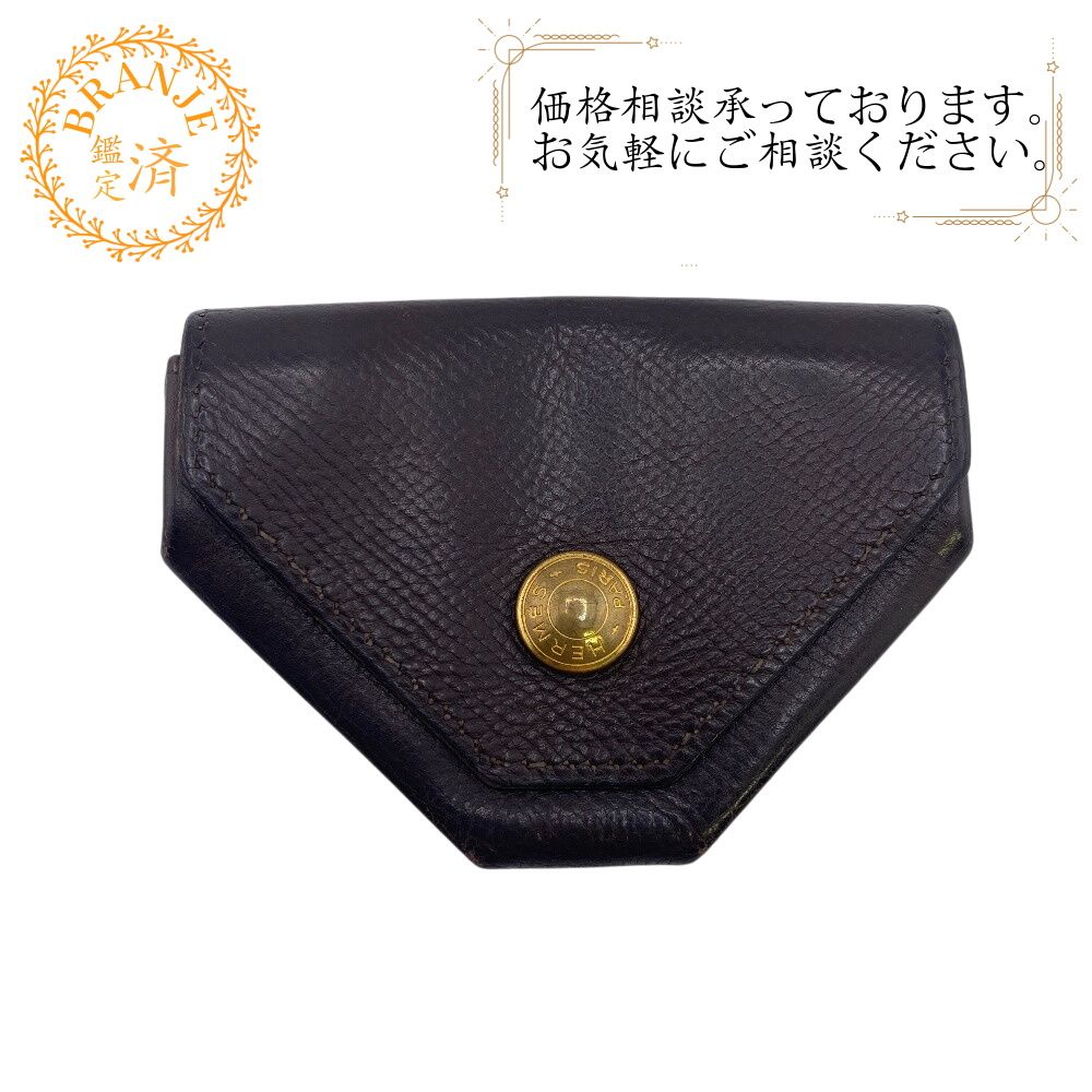 エルメス HERMES コインケース エルメス ルヴァンキャトル ブラウン