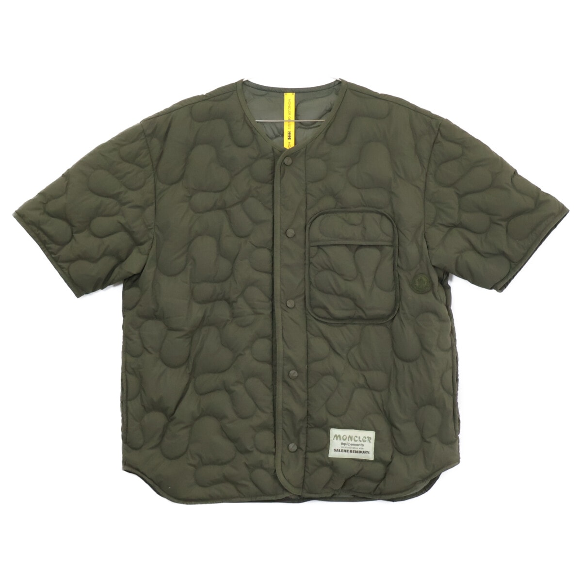 モンクレール GENIUS 5 xSALEHE BEMBURY【23年製】 CAMICIA バックプリント キルティング 半袖ダウンジャケット 48