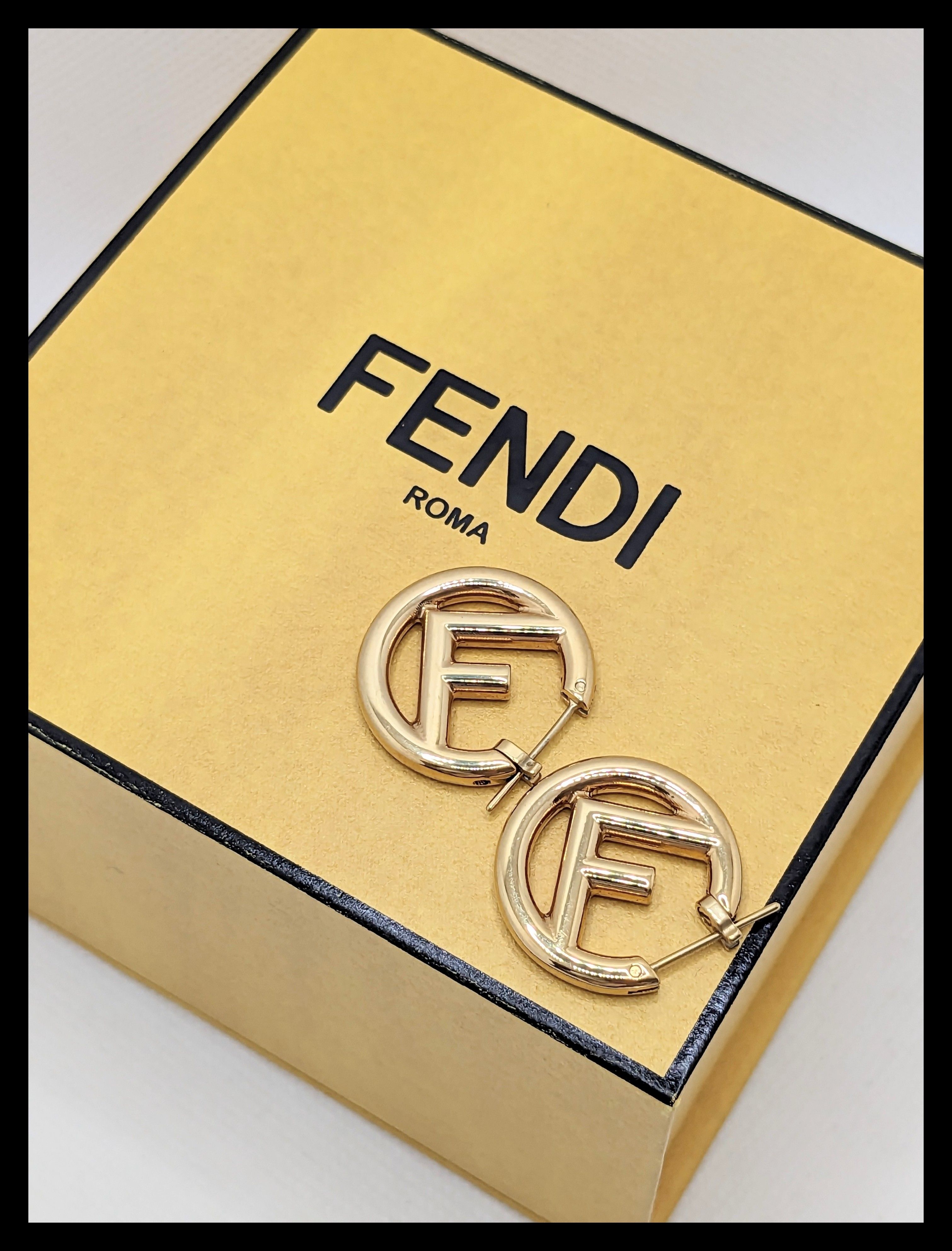 FENDI F Is Fendi Earrings "Gold"