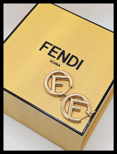 FENDI F Is Fendi Earrings "Gold"