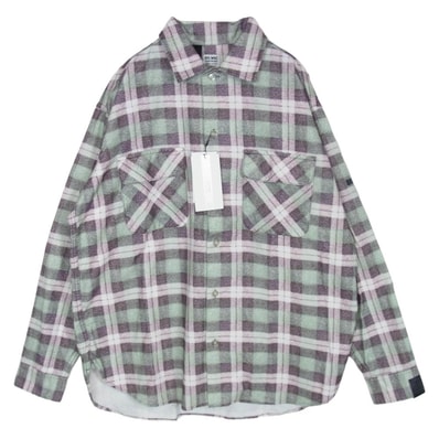 N.HOOLYWOOD エヌハリウッド 長袖シャツ 2252-SH60-025 GRN CHECK 長袖 チェック ネル シャツ グリーン系 36【極上美品】【中古】