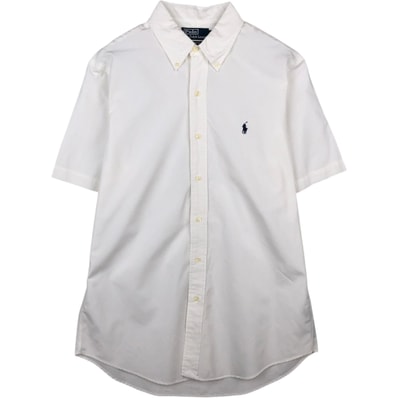 古着 ラルフローレン Ralph Lauren CUSTOM FIT 半袖 ボタンダウンシャツ メンズM相当/eaa641037