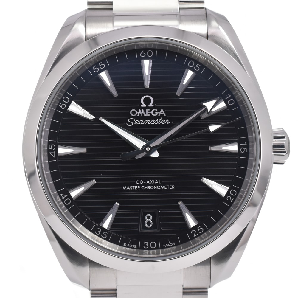 値下 オメガ OMEGA 220.10.41.21.01.001 シーマスターアクアテラ ブラック 自動巻き メンズ 良品 箱・保証書付き 腕時計 H#147689