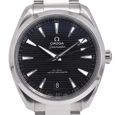 値下 オメガ OMEGA 220.10.41.21.01.001 シーマスターアクアテラ ブラック 自動巻き メンズ 良品 箱・保証書付き 腕時計 H#147689