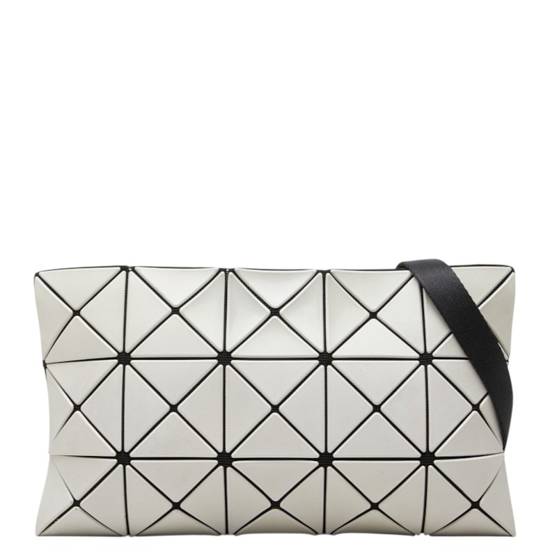イッセイミヤケ バオバオ CARTON 斜めかけ ショルダーバッグ グレー ブラック ポリエステル PVC レディース ISSEY MIYAKE 中古
