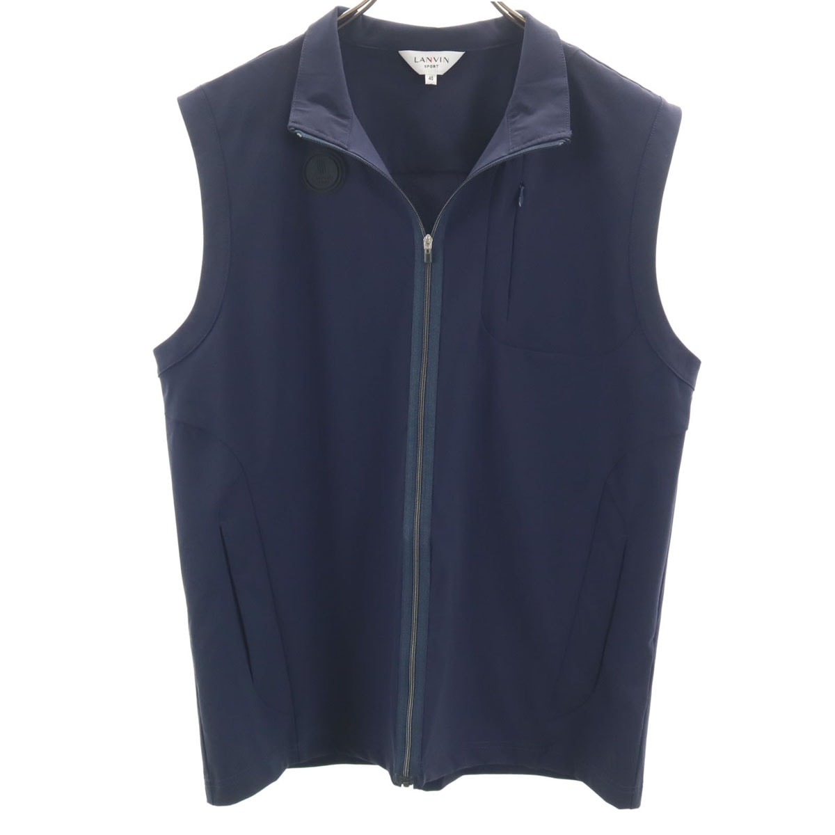 美品 LANVIN SPORT ランバンスポール ゴルフ ベスト 40 ネイビー