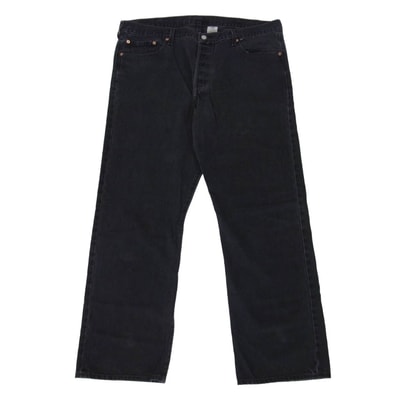 Levi's リーバイス 00s USA製 501 501-0660 サークルR ボタン裏刻印689 ボタンフライ デニム パンツ ブラック系 42【中古】