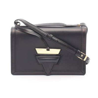 ロエベ LOEWE バルセロナ ショルダーバッグ バッグ レザー レディース ブラック系 【中古】