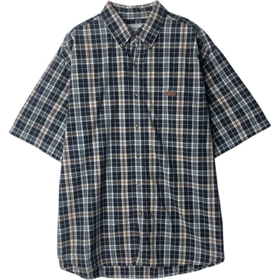 古着 カーハート Carhartt チェック柄 ボタンダウン 半袖 ワークシャツ メンズXL相当/eaa477524