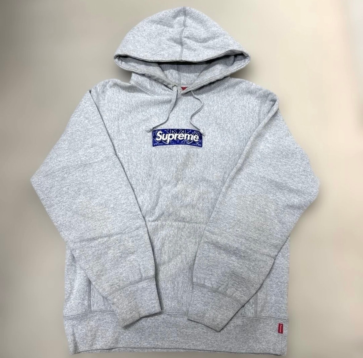 Supreme Bandana Box Logo Hooded Sweatshirt "Grey"