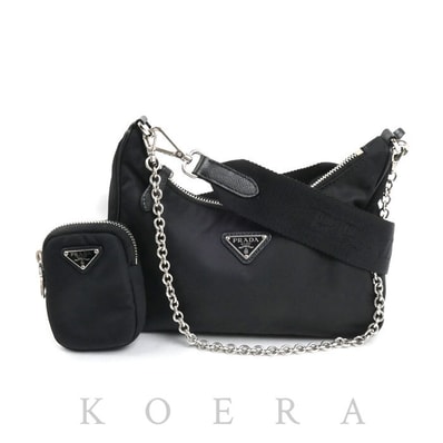 PRADA プラダ Re-Edition 2005 Re-Nylon ショルダーバッグ ブラック 1BH204_R064_F0002 レディース【中古】