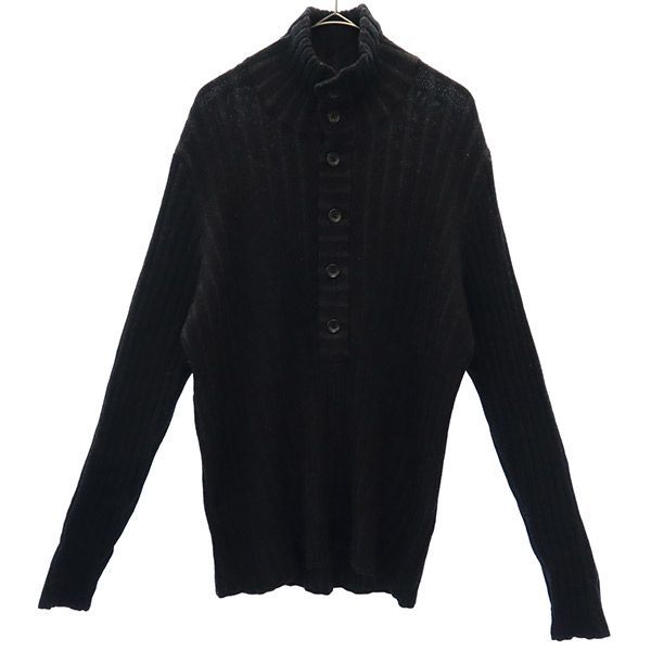 Calvin klein 長袖 ハーフボタン ウール ハイネック セーター