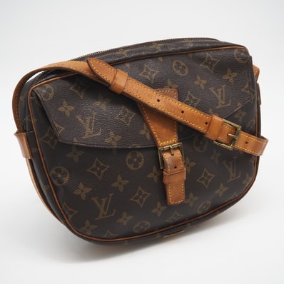 LOUIS VUITTON ルイ・ヴィトン モノグラム ジュヌフィーユ27 M51225 ショルダーバッグ ブラウン コーティングキャンバス レザー レディース