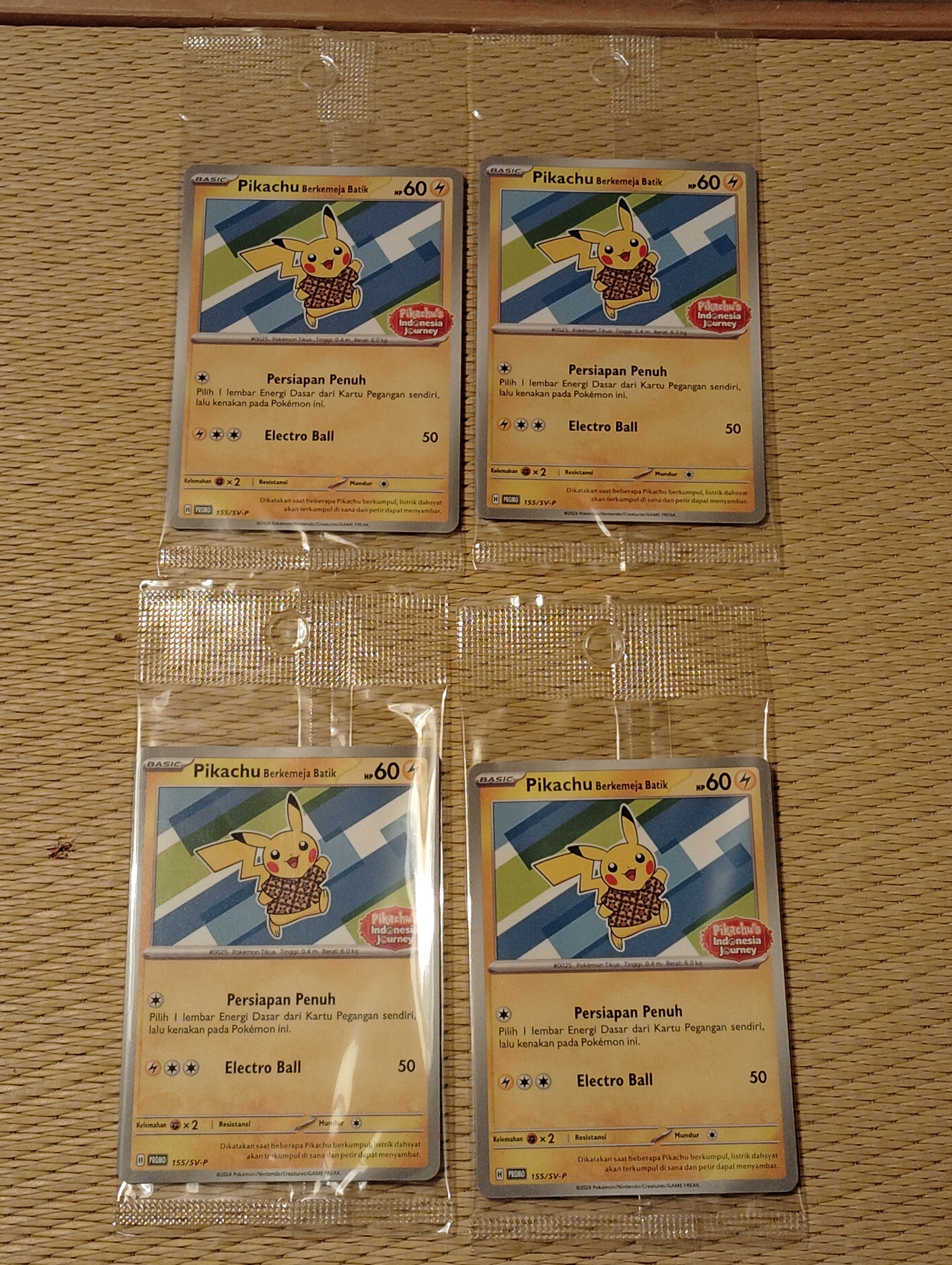 状態A】バティックシャツを着たピカチュウ (ヒトデマン柄) P [SV-P 155