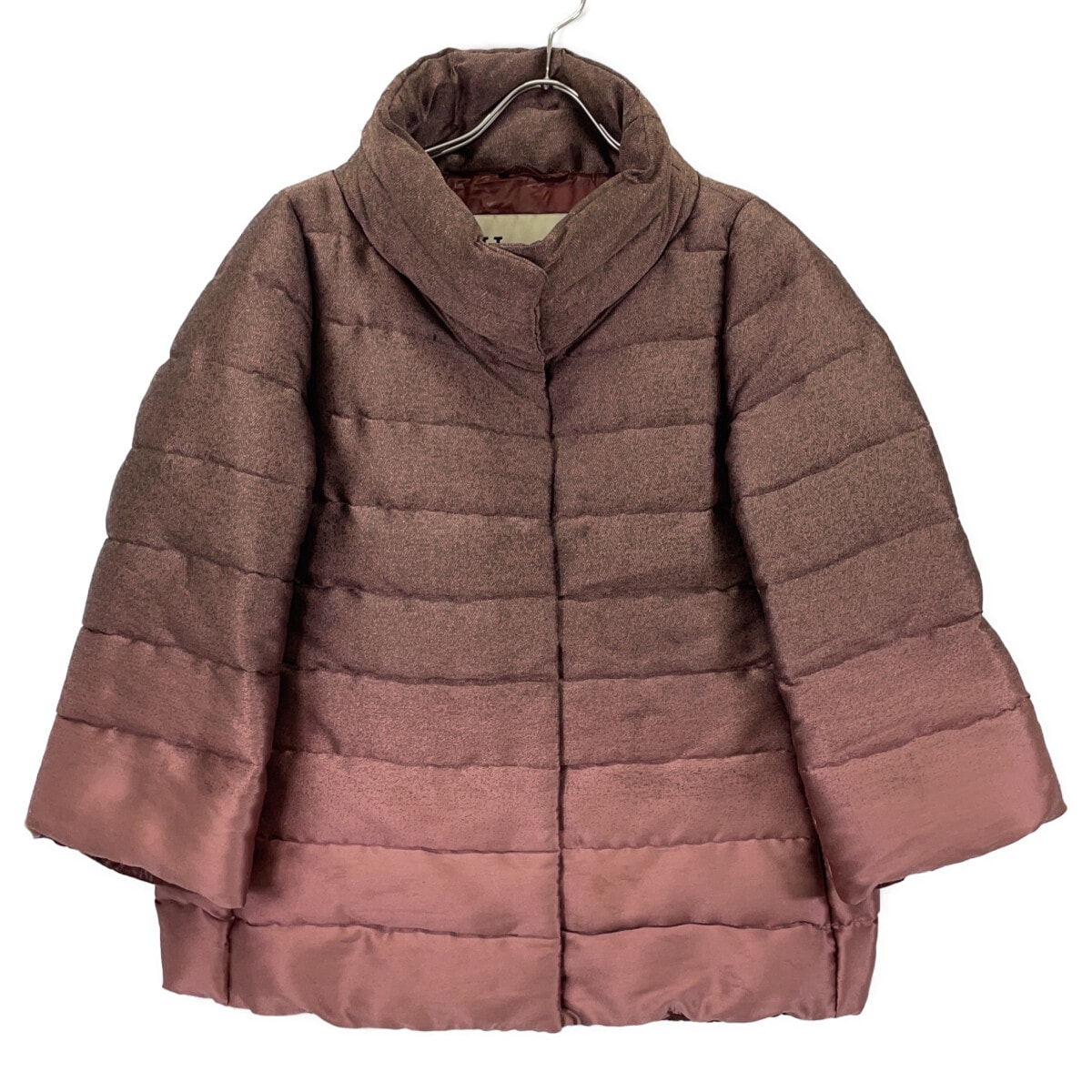 ヘルノ ピンク グラデーションショートダウンジャケット 42