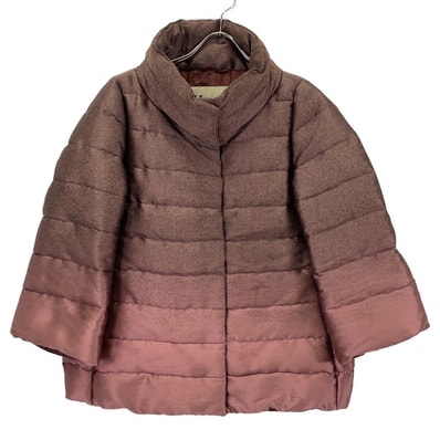 ヘルノ ピンク グラデーションショートダウンジャケット 42