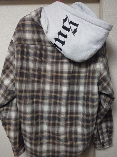 Supreme Hooded Flannel Zip Up Shirt "Brown"
