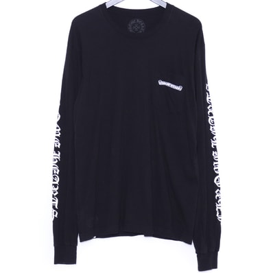 Chrome Hearts Scroll Logo L/S T-Shirt "Black"