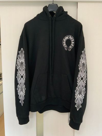 Chrome Hearts Horse Shoe Floral Pullover Hoodie "Black"