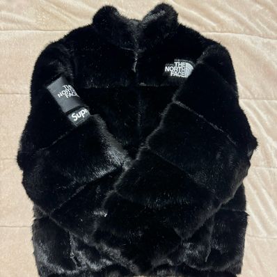 Supreme x The North Face Faux Fur Nuptse Jacket "Black"