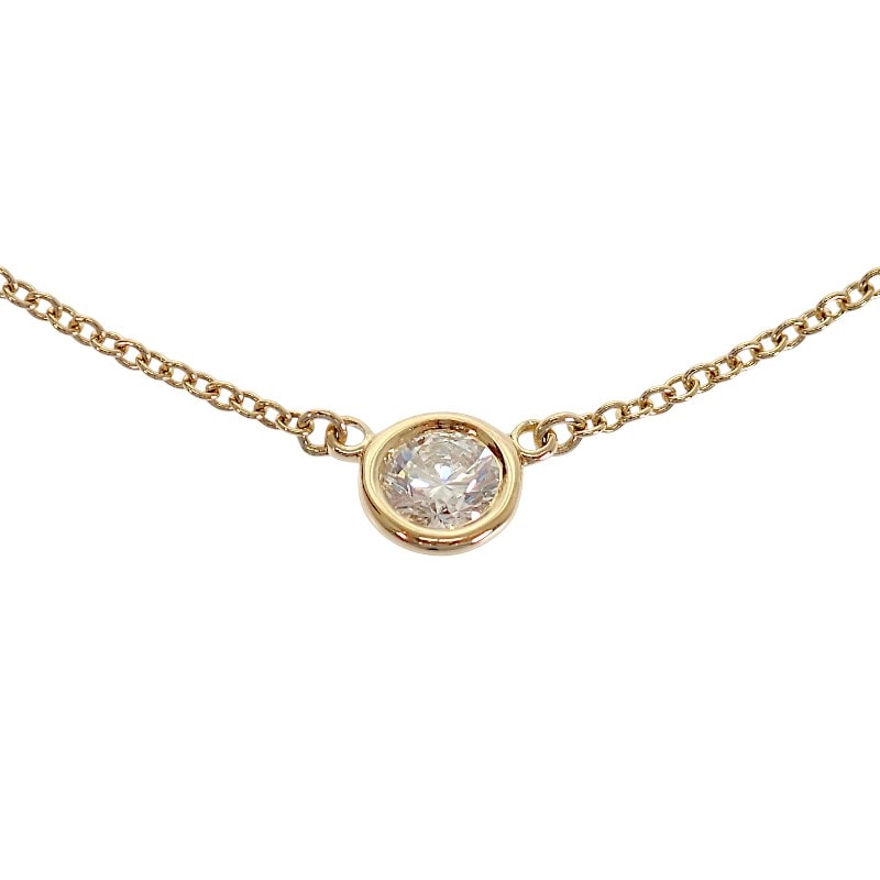 ティファニー バイザヤード ネックレス K18 ダイヤモンド【中古】【Aランク】