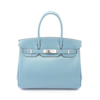 エルメス HERMES バーキン30 ハンドバッグ バッグ レザー シェーブル シェーブル ブルージーン □C刻印(1999年製造) レディース ブルー系 【中古】