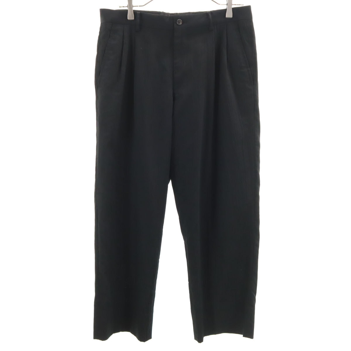 ISSEY MIYAKE WHITE LABEL イッセイミヤケホワイトレーベル 日本製 ワッシャー加工 スラックスパンツ 3 ブラック