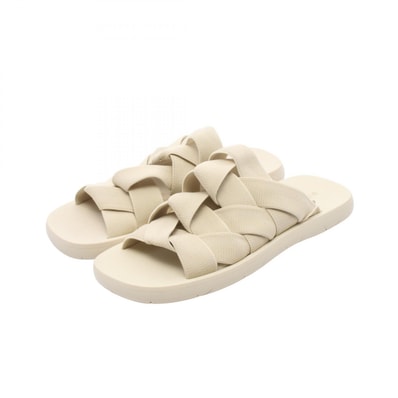 ボッテガヴェネタ BOTTEGA VENETA INTRECCIATO STARFISH サンダル 靴 ファブリック / ラバー レディース ベージュ系 【中古】