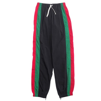GUCCI グッチ オーバーサイズナイロン トラックパンツ サイズS サイドライン ウェブライン GGロゴパッチ イタリア製 ブランド古着【中古】20250501/RA4491