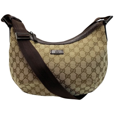 ☆☆GUCCI グッチ ショルダーバッグ 181092 ブラウン×ライトブラウン キャンバス×レザー