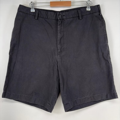 古着 ノーティカ NAUTICA ショートパンツ ワンポイント ジップ 大きいサイズ ハーフパンツ チノパン タック w38 ブラック メンズ